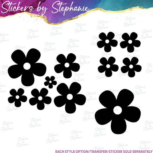 (s7-01-119) Daisy Flower Iron-On Transfer