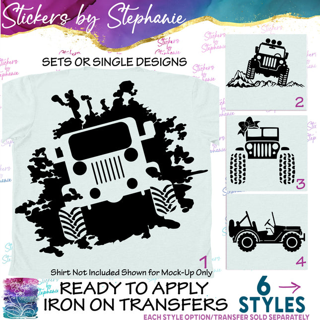 (s7-01-186) 4x4 Off Road Vehicle Iron-On Transfer