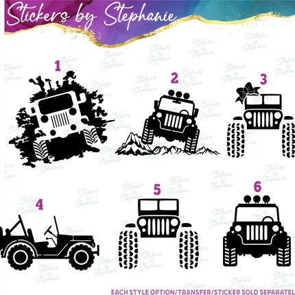 (s7-01-186) 4x4 Off Road Vehicle Iron-On Transfer