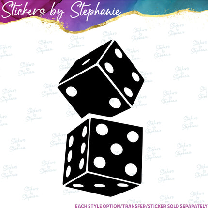 (s7-01-192) Stacked Dice Iron-On Transfer