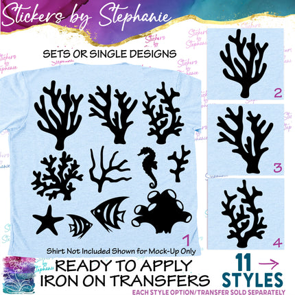 (s7-01-200) Coral Iron-On Transfer