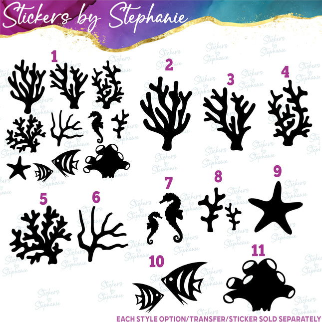 (s7-01-200) Coral Iron-On Transfer