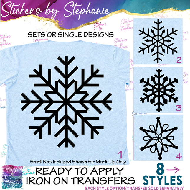 (s7-01-042) Snow, Snowflakes Iron-On Transfer