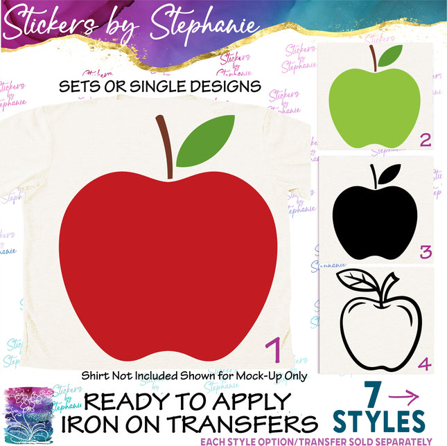 (s7-01-043) Apple Iron-On Transfer