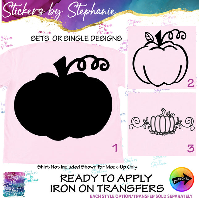(s7-01-044) Pumpkin Iron-On Transfer