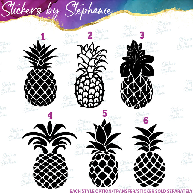 (s7-01-074) Pineapple Iron-On Transfer