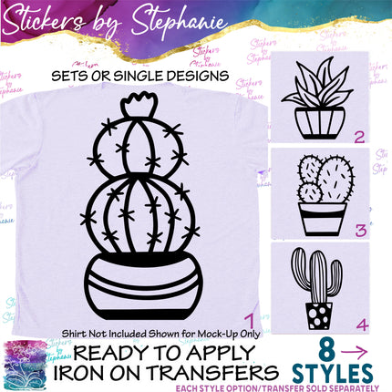 (s7-01-076) Cactus Iron-On Transfer