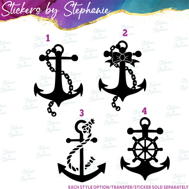 (s7-01-090) Anchor Chain, Rope, Bow Iron-On Transfer