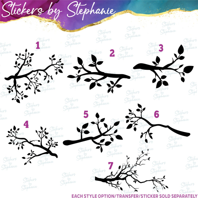 (s7-01-099) Tree Branch Silhouette Iron-On Transfer
