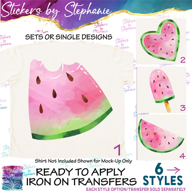 (s02-183) Pink Half Quarter Slice Heart Illustrated Graphic Iron-On Transfer