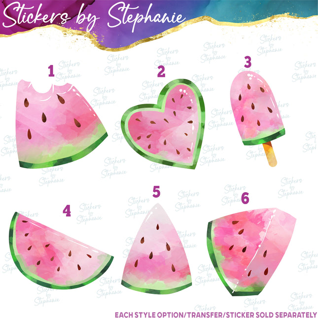 (s02-183) Pink Half Quarter Slice Heart Illustrated Graphic Iron-On Transfer