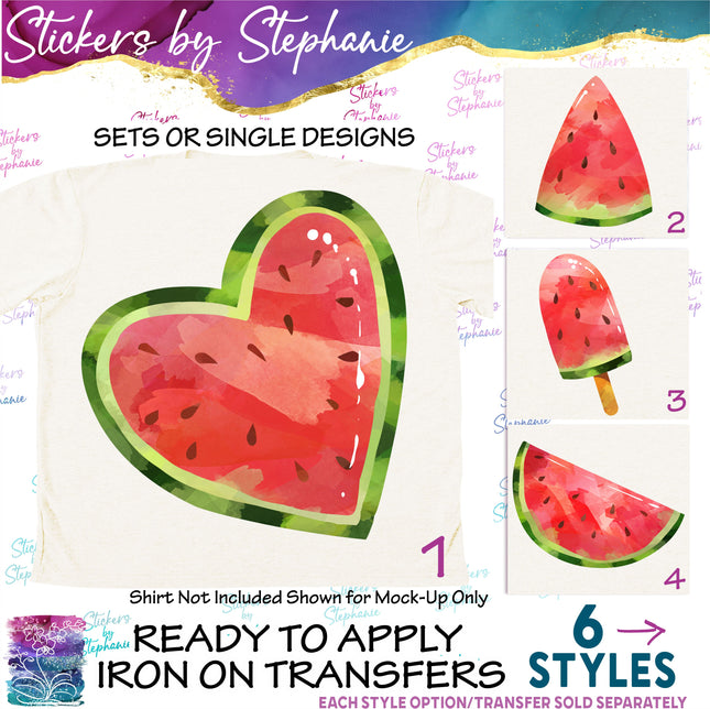 (s02-184) Red Half Quarter Slice Heart Illustrated Graphic Iron-On Transfer