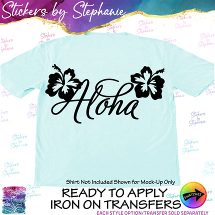 (s7-03-005) Aloha Hibiscus Iron-On Transfer