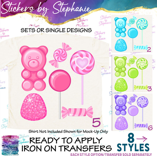 (s04-158) Candy Sweets Set Iron-On Transfer