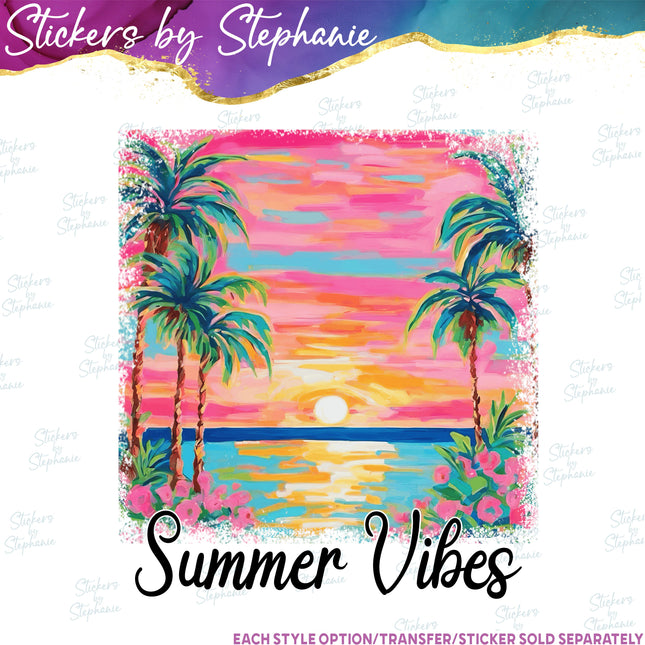 (s7-04-102) Summer Vibes Iron-On Transfer