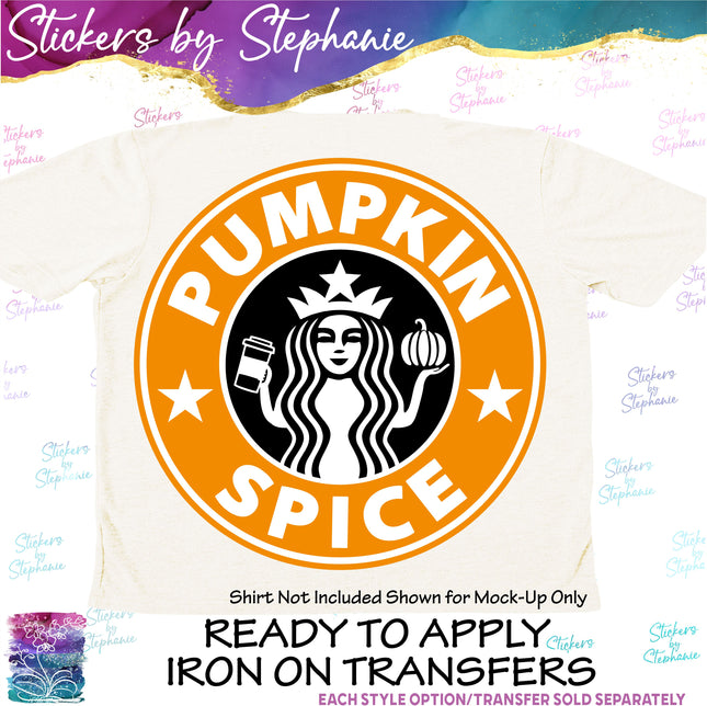 (s7-04-011) Pumpkin Spice Iron-On Transfer
