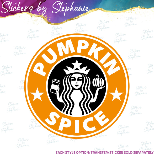 (s7-04-011) Pumpkin Spice Iron-On Transfer