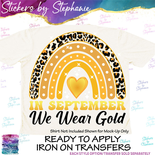 (s7-04-114) In September We Wear Gold Iron-On Transfer