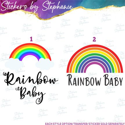 (s7-04-124) Rainbow Baby Iron-On Transfer