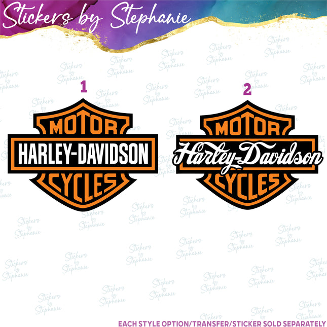 (s7-04-130) Motorcycle Logo Iron-On Transfer