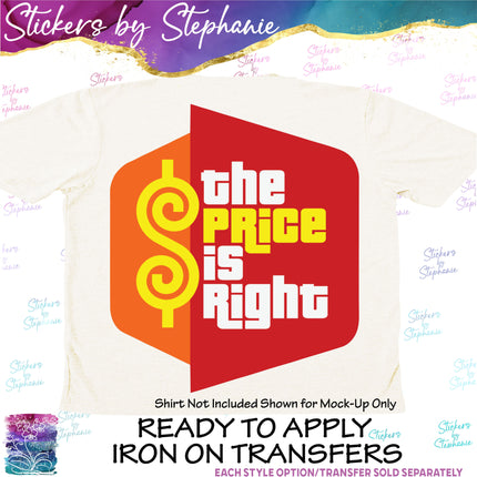 (s7-04-133) Price is Right Iron-On Transfer