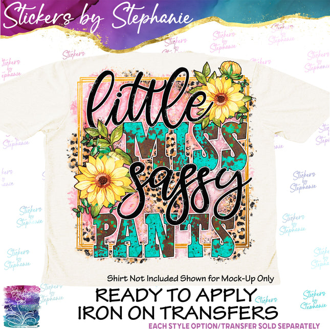 (s7-04-021) Little Miss Sassy Pants Iron-On Transfer