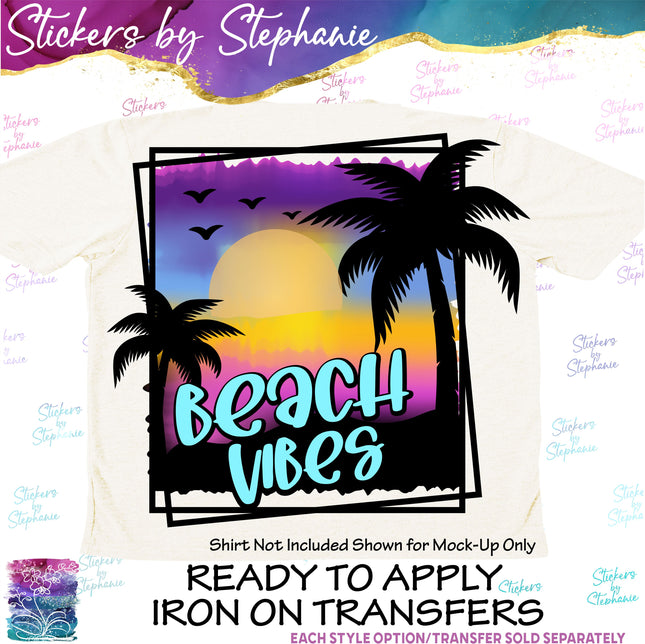 (s7-04-028) Beach Vibes Iron-On Transfer