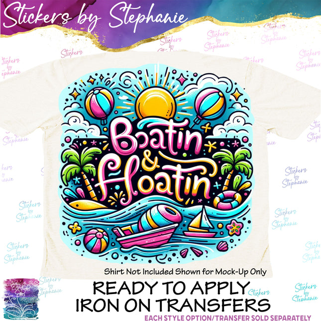 (s7-04-031) Boatin & Floatin Iron-On Transfer