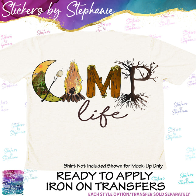 (s7-04-037) Camp Life Iron-On Transfer
