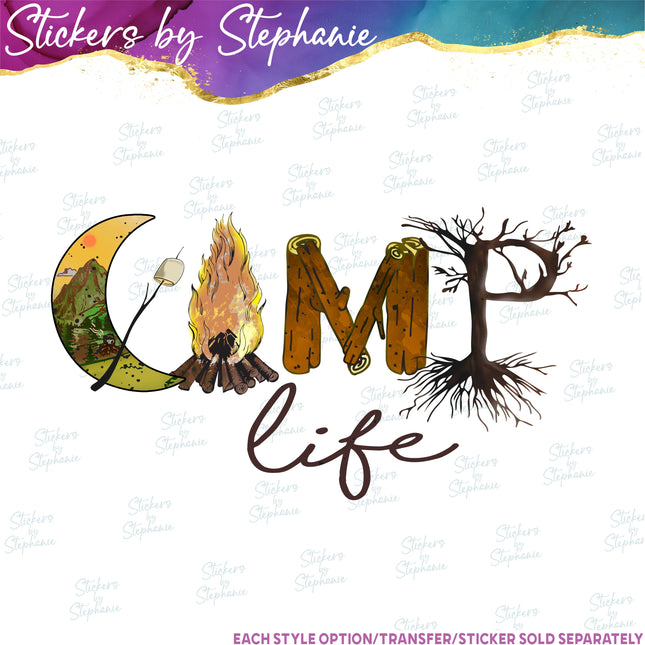 (s7-04-037) Camp Life Iron-On Transfer