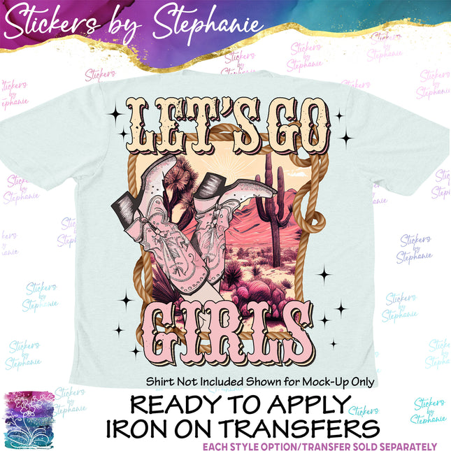 (s7-04-004) Lets Go Girls Iron-On Transfer