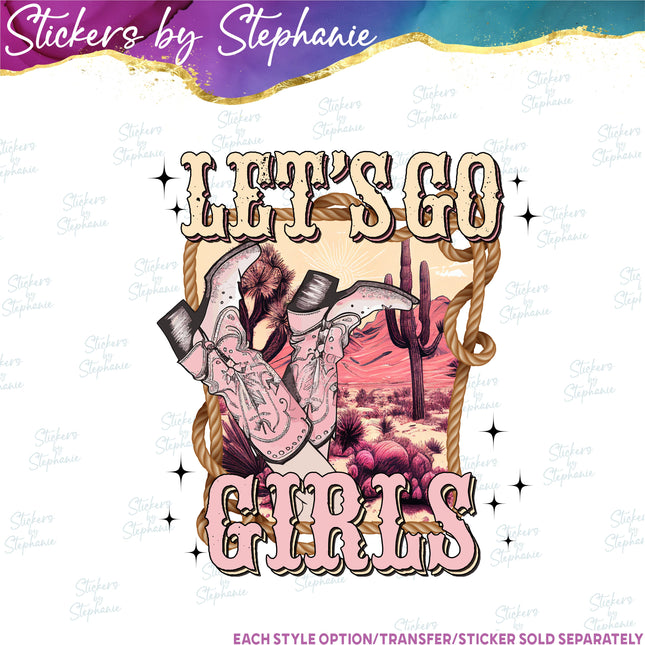 (s7-04-004) Lets Go Girls Iron-On Transfer