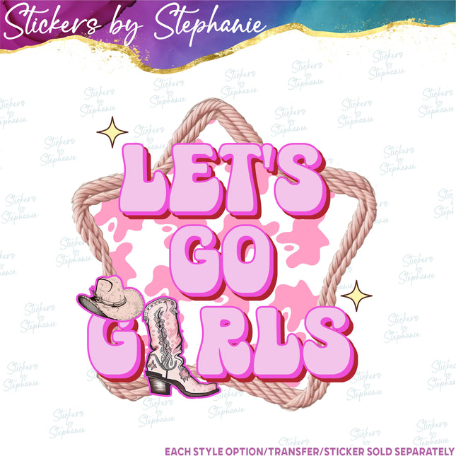 (s7-04-005) Let's Go Girls Iron-On Transfer