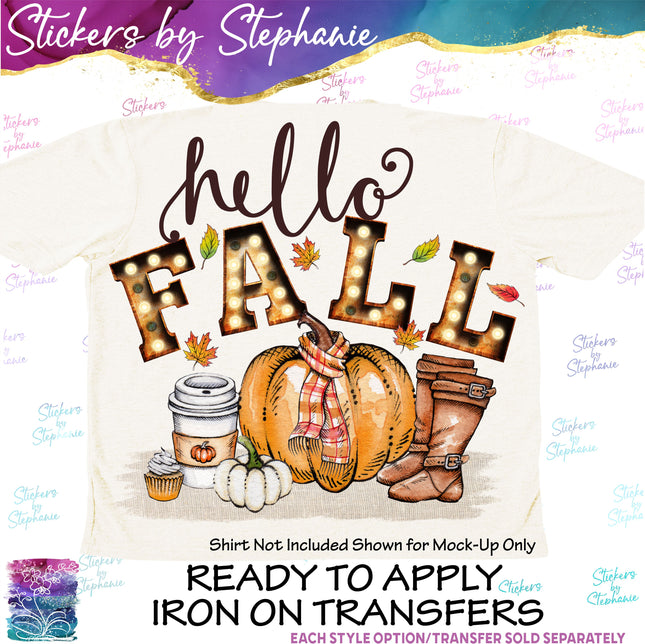 (s7-04-053) Hello Fall Iron-On Transfer