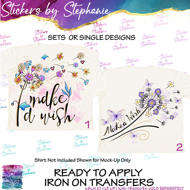 (s7-04-061) Make a Wish Dandelion Iron-On Transfer