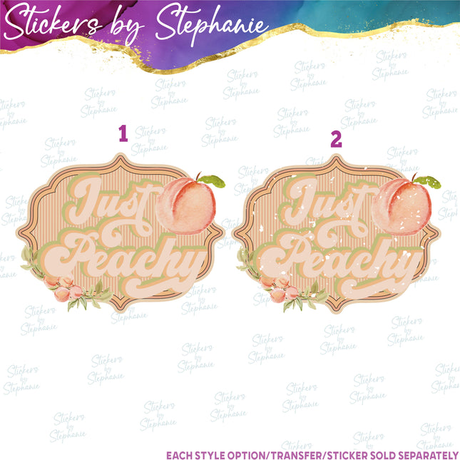 (s7-04-062) Just Peachy Iron-On Transfer