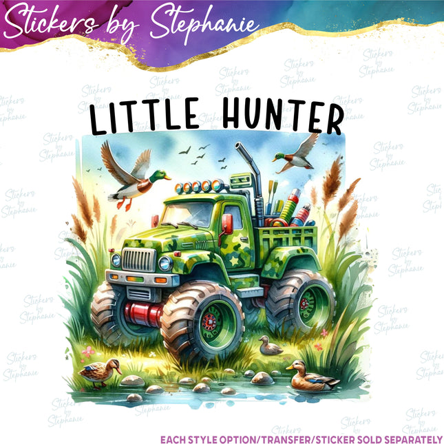 (s7-04-065) Little Hunter Iron-On Transfer