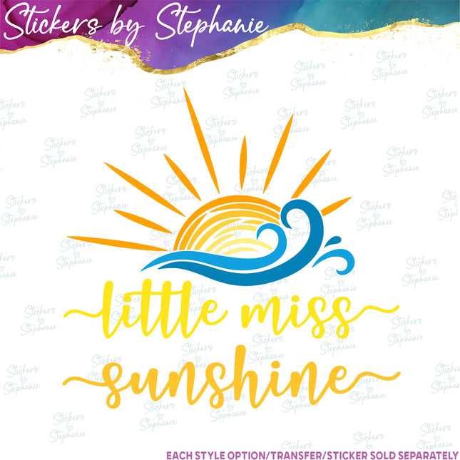 (s7-04-066) Little Miss Sunshine Sun Iron-On Transfer