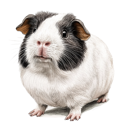 (070-03-1A) Guinea Pig Iron-On Transfer