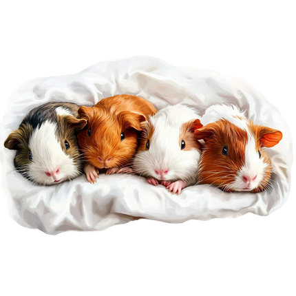 (070-03-1D) Guinea Pig Iron-On Transfer