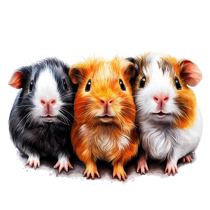 (070-03-1J) Guinea Pig Iron-On Transfer