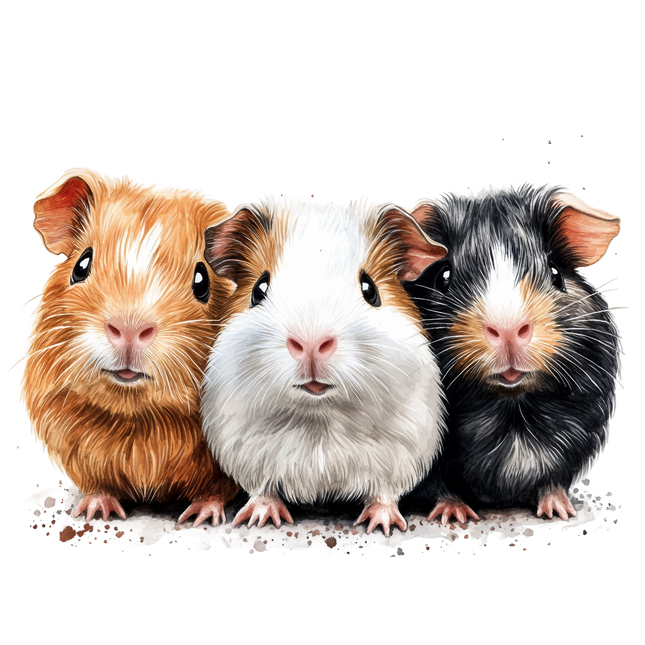 (070-03-1K) Guinea Pig Iron-On Transfer