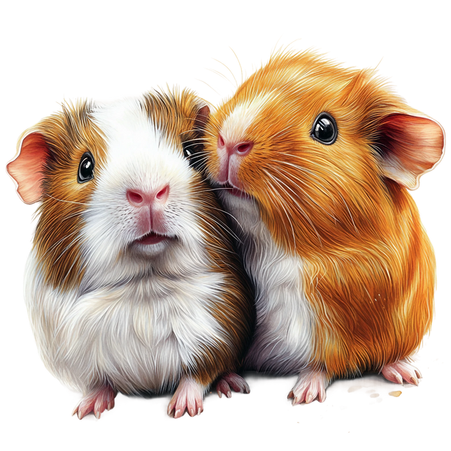 (070-03-1O) Guinea Pig Iron-On Transfer