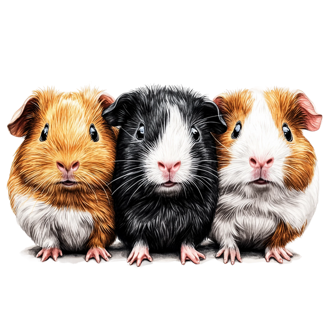 (070-03-1Q) Guinea Pig Iron-On Transfer