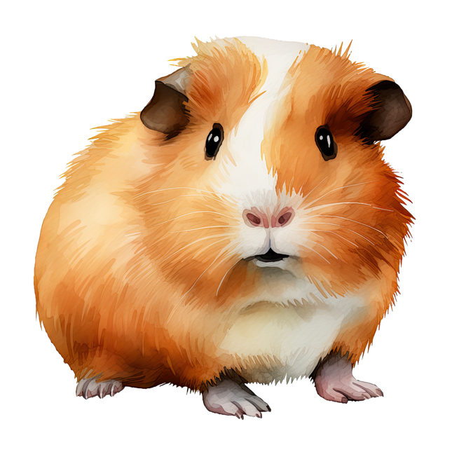 (070-03-2P) Guinea Pig Iron-On Transfer