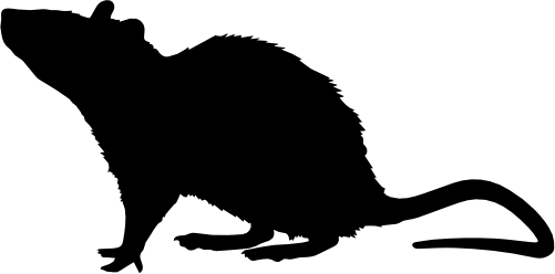(s070-C) Mouse Rat Silhouette