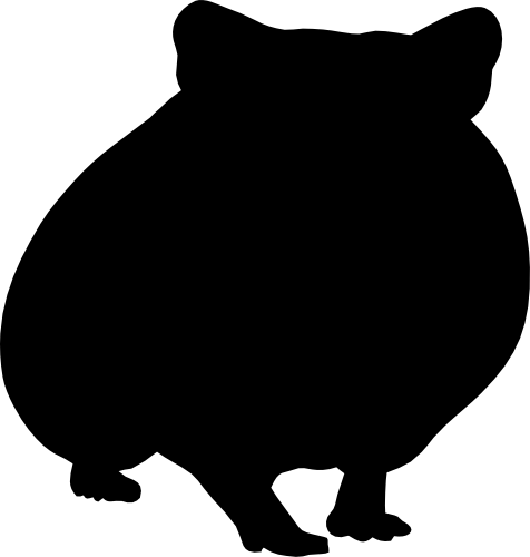 (s070-A) Hamster Silhouette