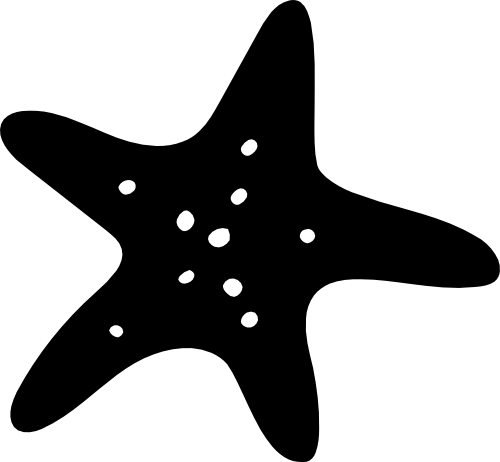 (s071-A) Starfish Sea Star Silhouette