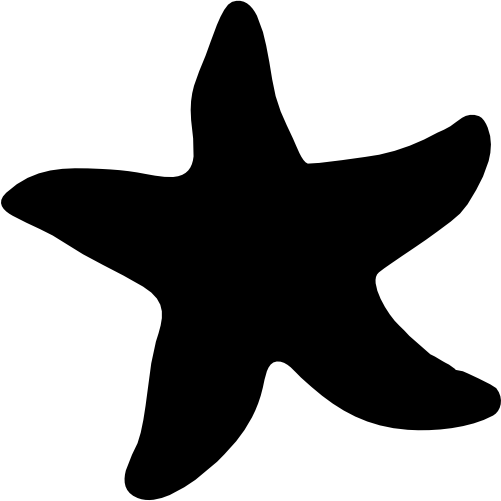 (s071-D) Starfish Sea Star Silhouette