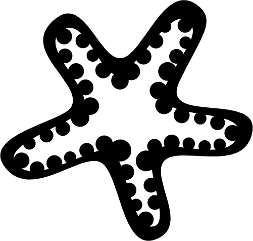 (s071-G) Starfish Sea Star Silhouette